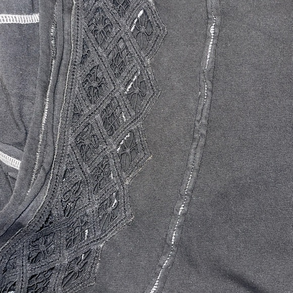 FREE People Table For Two Tee SZ XS New With Tags Black - Picture 9 of 9